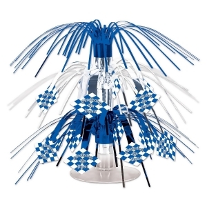 Club Pack of 12 Blue and White German Oktoberfest Mini Cascade Centerpiece Party Decorations 7.5 - All
