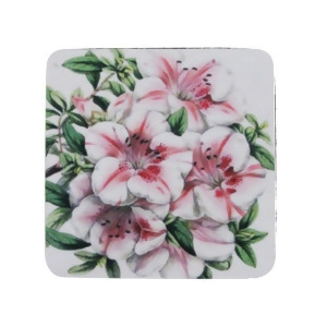 Pack of 8 Absorbent Antique Style Botanical Azalea Print Cocktail Drink Coasters 4 - All