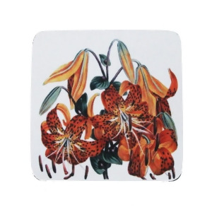 Pack of 8 Absorbent Antique Style Botanical Tiger Lily Cocktail Drink Coasters 4 - All