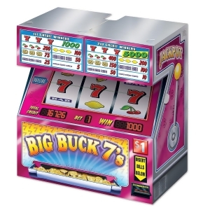 Pack of 6 Big Buck 7's Tabletop Slot Machine Decorations 19 - All