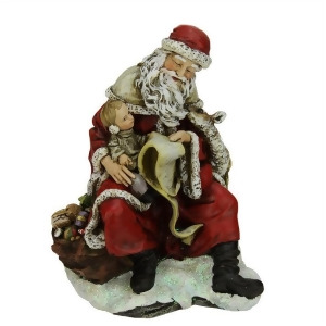 9 Santa Claus with a Child and Reindeer Christmas Table Top Figure Decoration - All