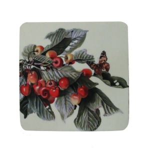 8 Absorbent Antique Style Cherry Branch and Butterfly Cocktail Drink Coasters 4 - All