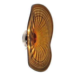20 Brown and Amber Bands Handover Hand Crafted Glass Flush Mount Wall Sconce Light Fixture - All