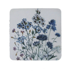 Pack of 8 Antique Style Botanical Blue Floral Print Cocktail Drink Coasters 4 - All