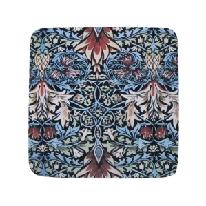 Pack of 8 Absorbent Blue and Brown Abstract Paisley Cocktail Drink Coasters 4 - All