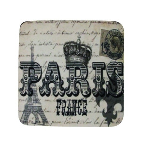 Pack of 8 Absorbent Paris France Antique Style Print Cocktail Drink Coasters 4 - All