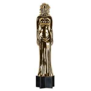Club Pack of 12 Jointed Hollywood Movie Awards Night Female Statuette Cutout Decorations 5.5' - All