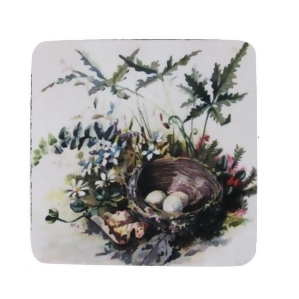 Pack of 8 Absorbent Antique Style Birds Nest Print Cocktail Drink Coasters 4 - All