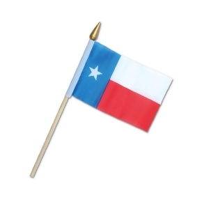Club Pack of 12 Western Themed Red White and Blue Texas Flag Party Decorations 9.5 - All