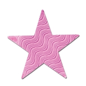 Club Pack of 72 Princess Themed Pink Embossed Foil Star Cutout Party Decorations 5 - All