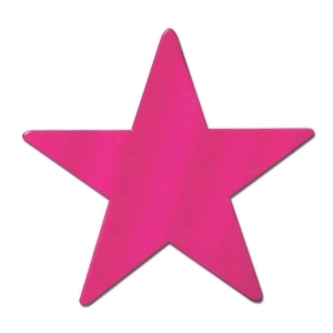 Club Pack of 72 Starry Night Themed Cerise Metallic Foil Star Cutout Party Decorations 5 - All