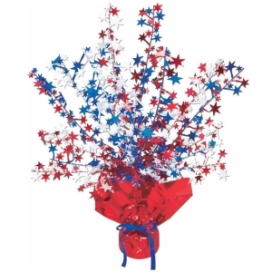 Club Pack of 12 Red White and Blue Star Gleam 'N Burst Centerpiece Party Decorations 15 - All