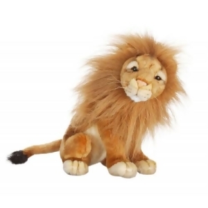 Set of 3 Lifelike Handcrafted Extra Soft Plush Sitting Lion Stuffed Animals 8.25 - All