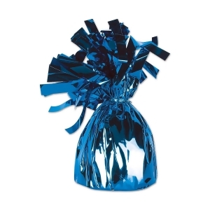 Club Pack of 12 Metallic Blue Party Balloon Weight Decorative Birthday Centerpieces 6 oz. - All