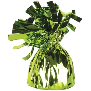 Club Pack of 12 Metallic Light Green Party Balloon Weight Decorative Birthday Centerpieces 6 oz. - All