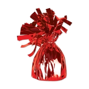 Club Pack of 12 Metallic Red Party Balloon Weight Decorative Birthday Centerpieces 6 oz. - All