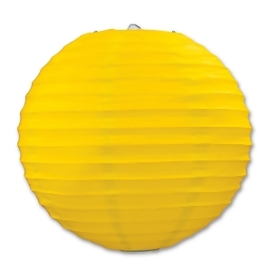 Club Pack of 18 Round Festive Yellow Hanging Paper Lanterns 9.5 - All