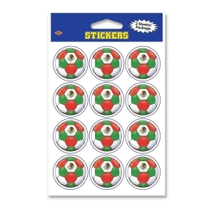 Club Pack of 24 Red Green and White Soccer Decorative Sticker Sheets 6 - All