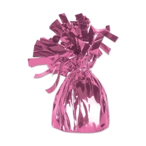 Club Pack of 12 Metallic Pink Party Balloon Weight Decorative Birthday Centerpieces 6 oz. - All
