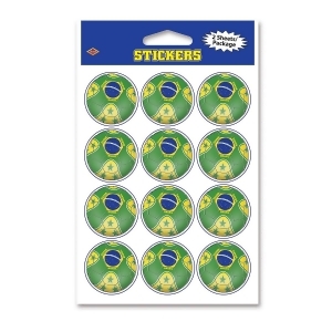 Club Pack of 12 Green and Yellow Soccer Ball Decorative Sticker Sheets 6 - All
