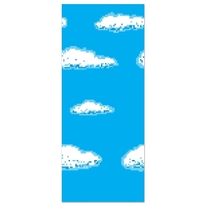 Pack of 6 Gamers 8-Bit Sky and Clouds Photo Backdrop Wall Decorations 4' x 30' - All