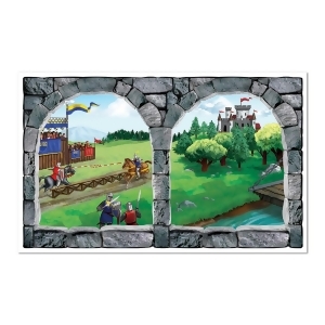 Pack of 6 Castle Window Insta-View Medieval Theme Wall Decoration 62 - All