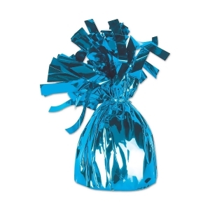 Club Pack of 12 Metallic Light Blue Party Balloon Weight Decorative Birthday Centerpieces 6 oz. - All