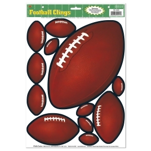 Club Pack of 144 Game Day Football Cling Decorative Window Clings 17 - All