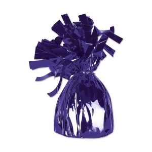 Club Pack of 12 Metallic Purple Party Balloon Weight Decorative Birthday Centerpieces 6 oz. - All