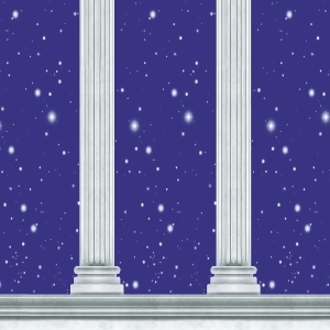 Pack of 6 Purple night Filled with stars and Columns Party Backdrop - All