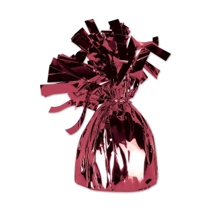 Club Pack of 12 Metallic Maroon Party Balloon Weight Decorative Birthday Centerpieces 6 oz. - All