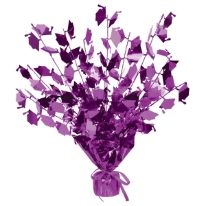 Club Pack of 12 Purple Foil Spray Graduate Cap Gleam 'N Burst Centerpieces 15 - All