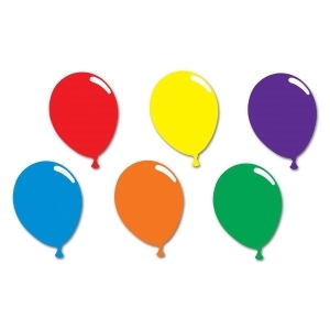 Club Pack of 24 Colorful Printed Balloon Silhouette Decorations 15 - All