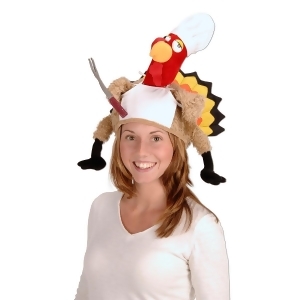 Pack of 4 Plush Chef Thanksgiving Turkey Costume Party Accessories - All