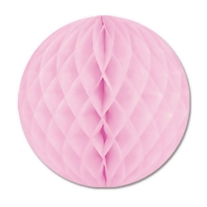 Club Pack of 24 Pink Honeycomb Hanging Tissue Ball Decorations 12 - All