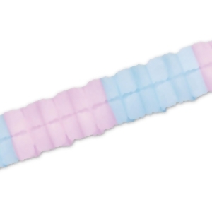 Pack of 12 Packaged Pink and Light Blue Tissue Leaf Garland Decorations 4.5 x 12' - All