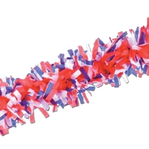 Club Pack of 24 Red White and Blue Festive Tissue Festooning Decorations 25' - All