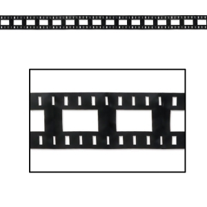 Club Pack of 12 Awards Night Themed Black Filmstrip Garland Party Decorations 12' - All