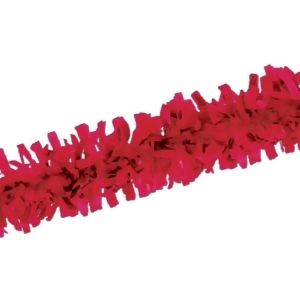 Club Pack of 24 Vibrant Red Festive Tissue Festooning Decorations 25' - All