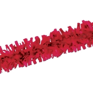 Club Pack of 24 Vibrant Red Festive Tissue Festooning Decorations 25' - All