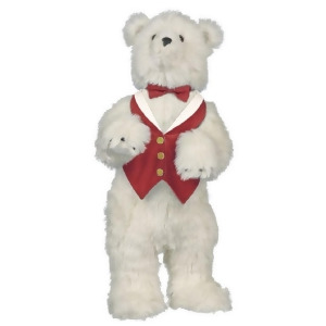 24 Extra Soft Standing Plush Polar Bear in Red Vest and Bow Tie Stuffed Animal - All