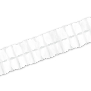 Pack of 12 Packaged Pure White Tissue Leaf Garland Decorations 4.5 x 12' - All