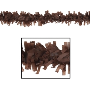 Club Pack of 24 Cocoa Brown Festive Tissue Festooning Decorations 25' - All