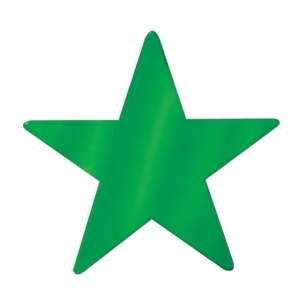 Club Pack of 36 Starry Night Themed Green Metallic Foil Star Cutout Party Decorations 9 - All