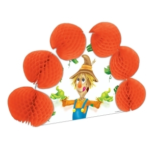 Club Pack of 12 Scarecrow and Pumpkin Pop-Over Honeycomb Centerpiece Party Decorations 10 - All