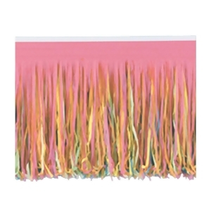 Club Pack of 12 Multi Color Hanging Tissue Fringe Drape Decorations 10' - All