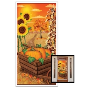 Club Pack of 12 Thanksgivng Themed Fall Door Cover Party Decorations 5' - All