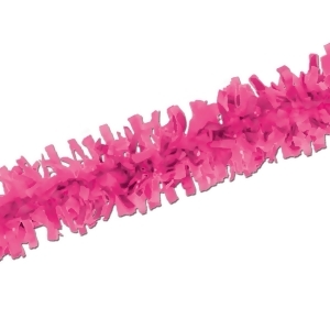 Club Pack of 12 Packaged Bright Pink Tissue Festooning Decorations 25' - All
