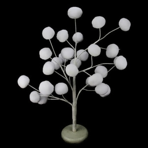 24 White and Silver Glitter Snowball Artificial Christmas Tree Unlit - All