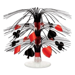 Club Pack of 12 Red and Black Mini Casino Cascade Centerpiece 7.5 - All